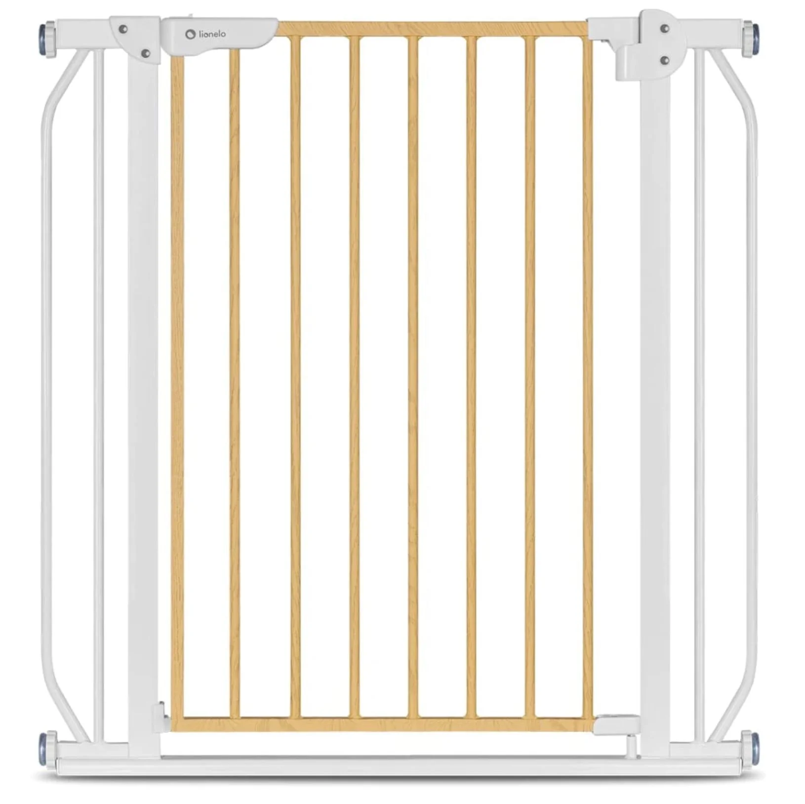image for Детские ворота Lionelo Truus Slim White Natural, 75-105 см foto
