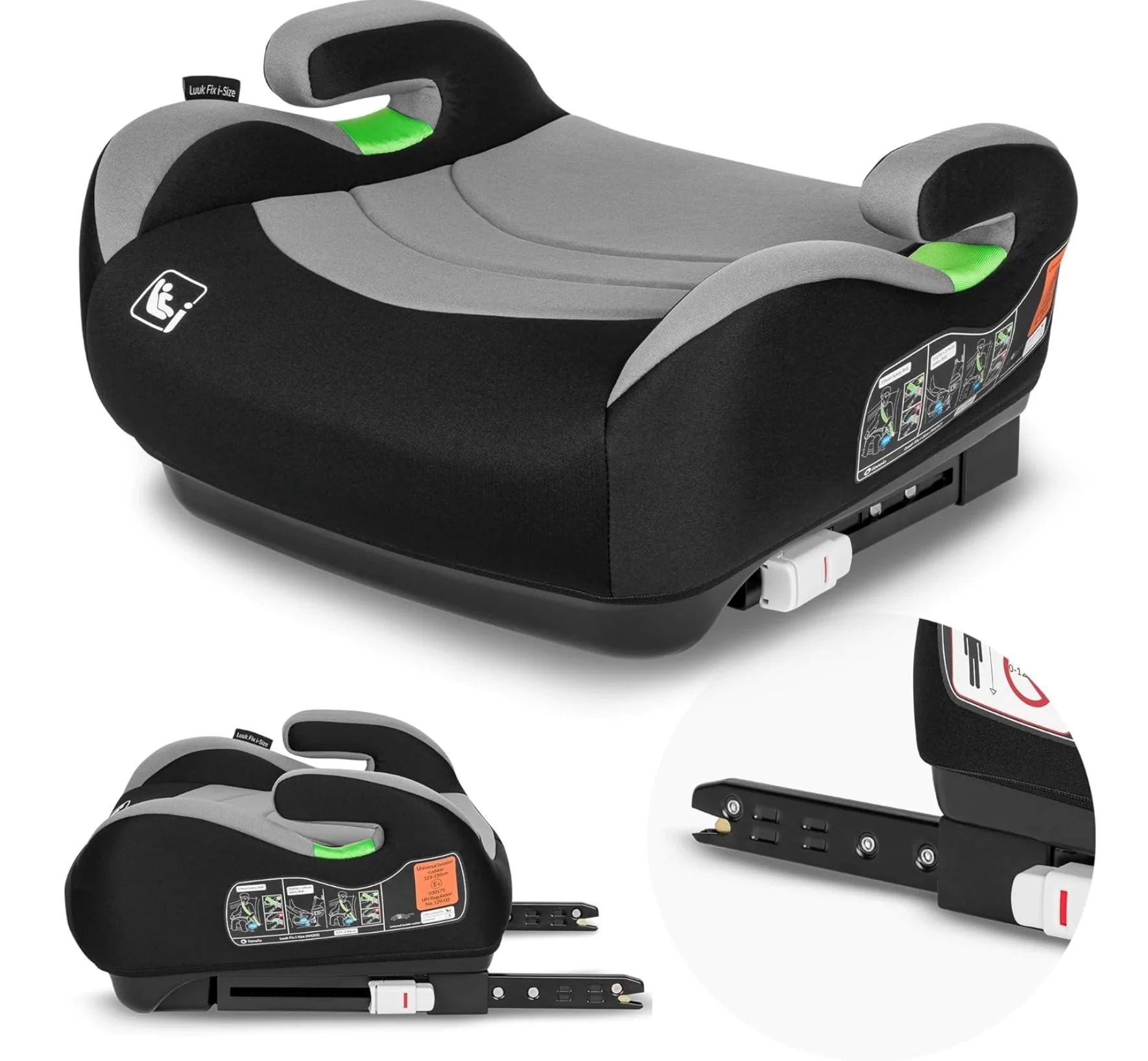 image for Inaltator auto Lionelo Luuk Fix I-size Gri foto