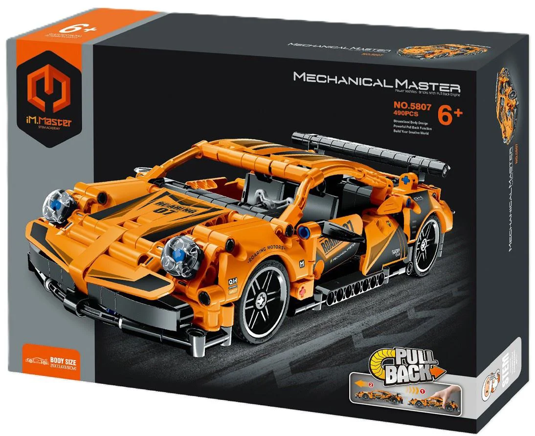 Set de constructie cu inertie iM.Master Supercar portocaliu, 490 el. foto