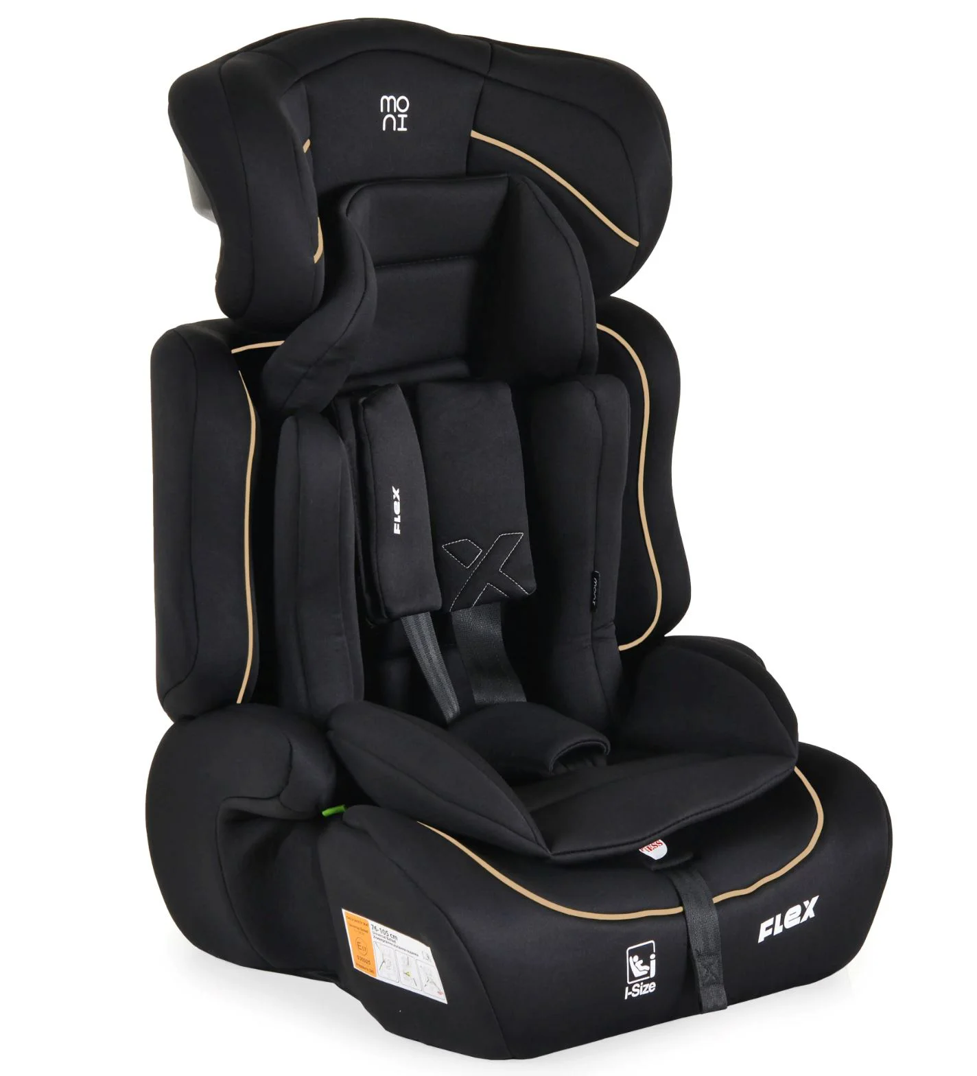 image for Scaun auto Moni Flex I-size, 9-36kg, Negru/Bej foto