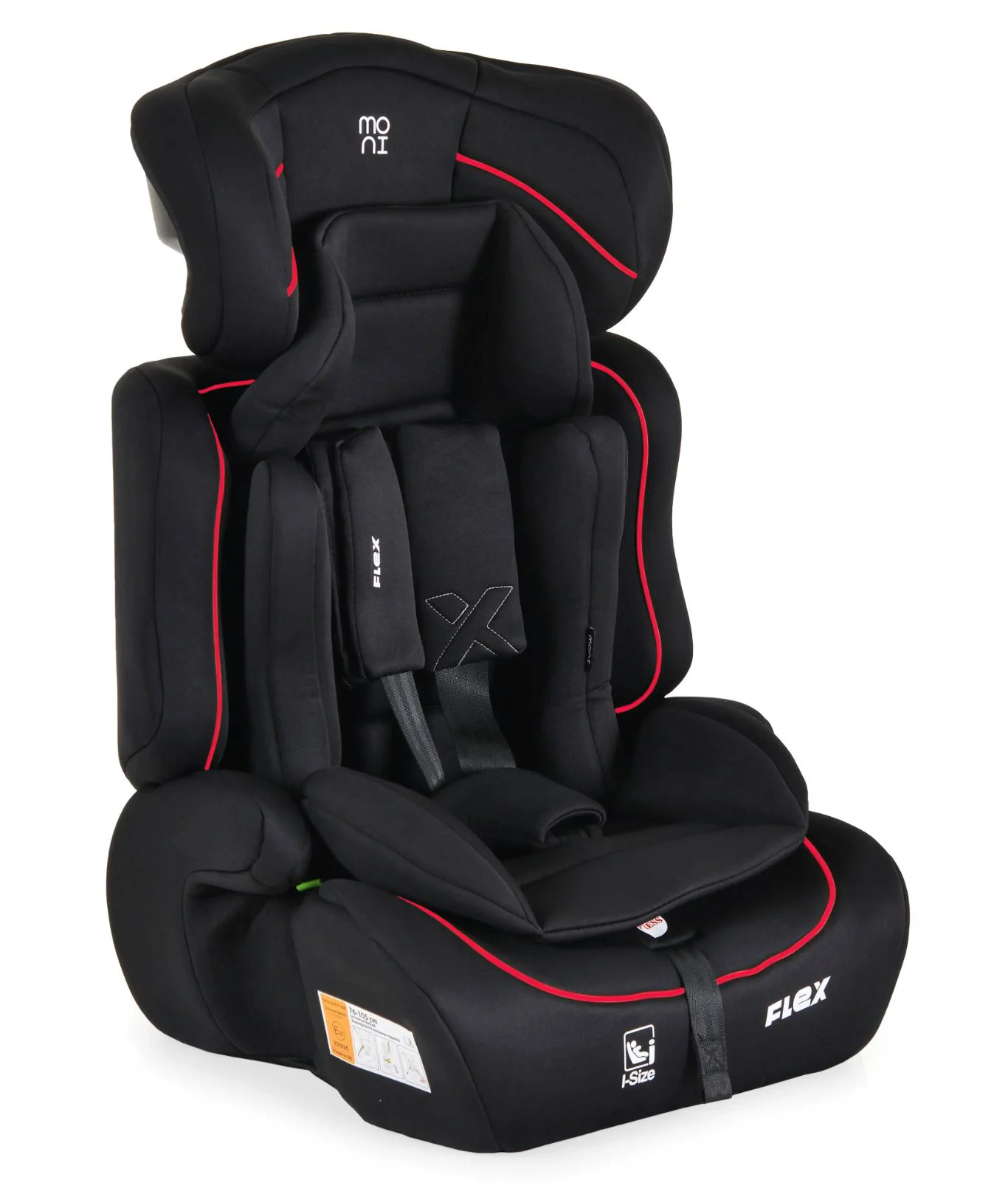 Scaun auto Moni Flex I-size, 9-36kg, Negru/Rosu foto