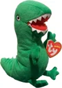 Jucarie de plus TY Beanie Babies Purcelusa Peppa Mr. Dinosaur, 15 cm foto