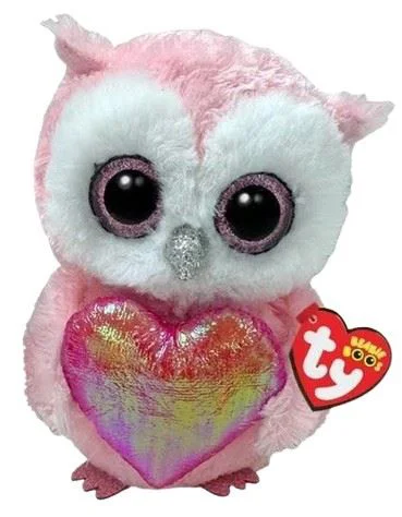 Мягкая игрушка TY Beanie Boos Сова Whisper, 15 см foto