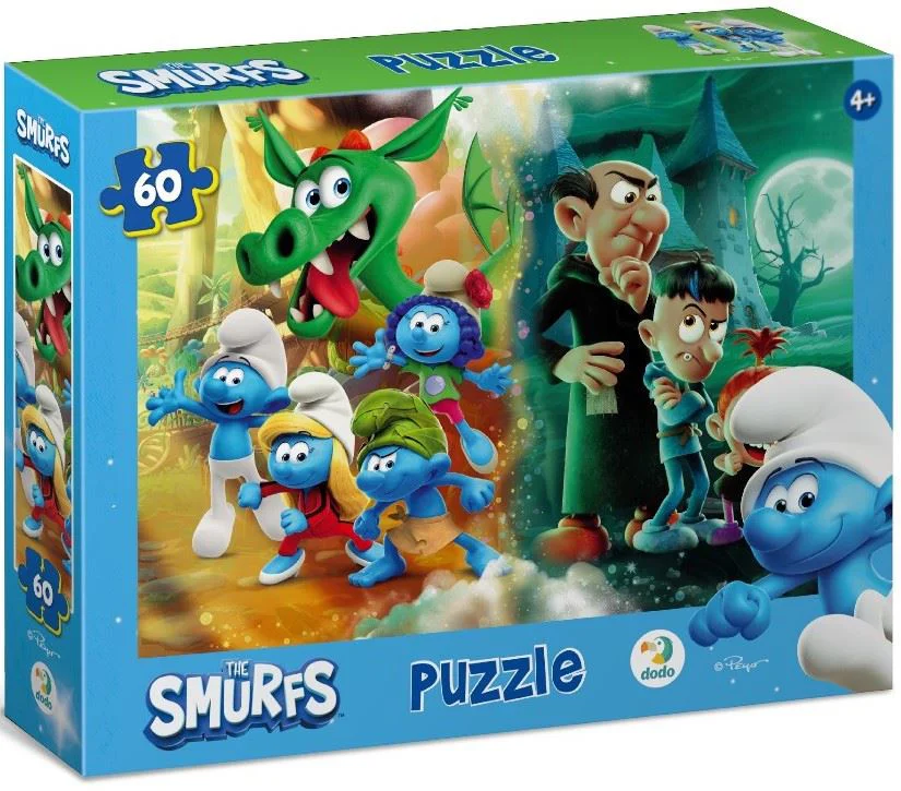 Puzzle Dodo Animalul de companie - dragon, seria Smurfii, 60 el. foto