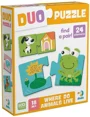 Puzzle Dodo DUO Animalele si casutele lor, 24 el. foto