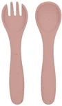 Set furculita si lingurita KikkaBoo Platinum Silicone Blush foto
