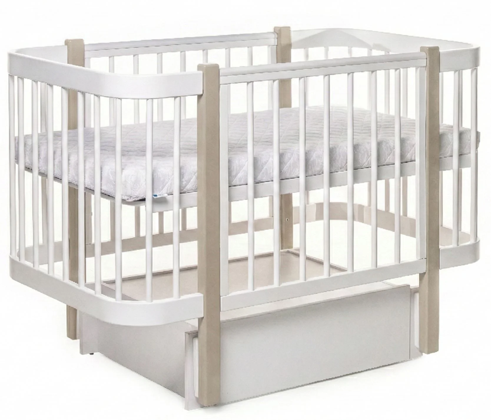 image for Детская кроватка Eucalyptus Karol Premium продольный маятник foto