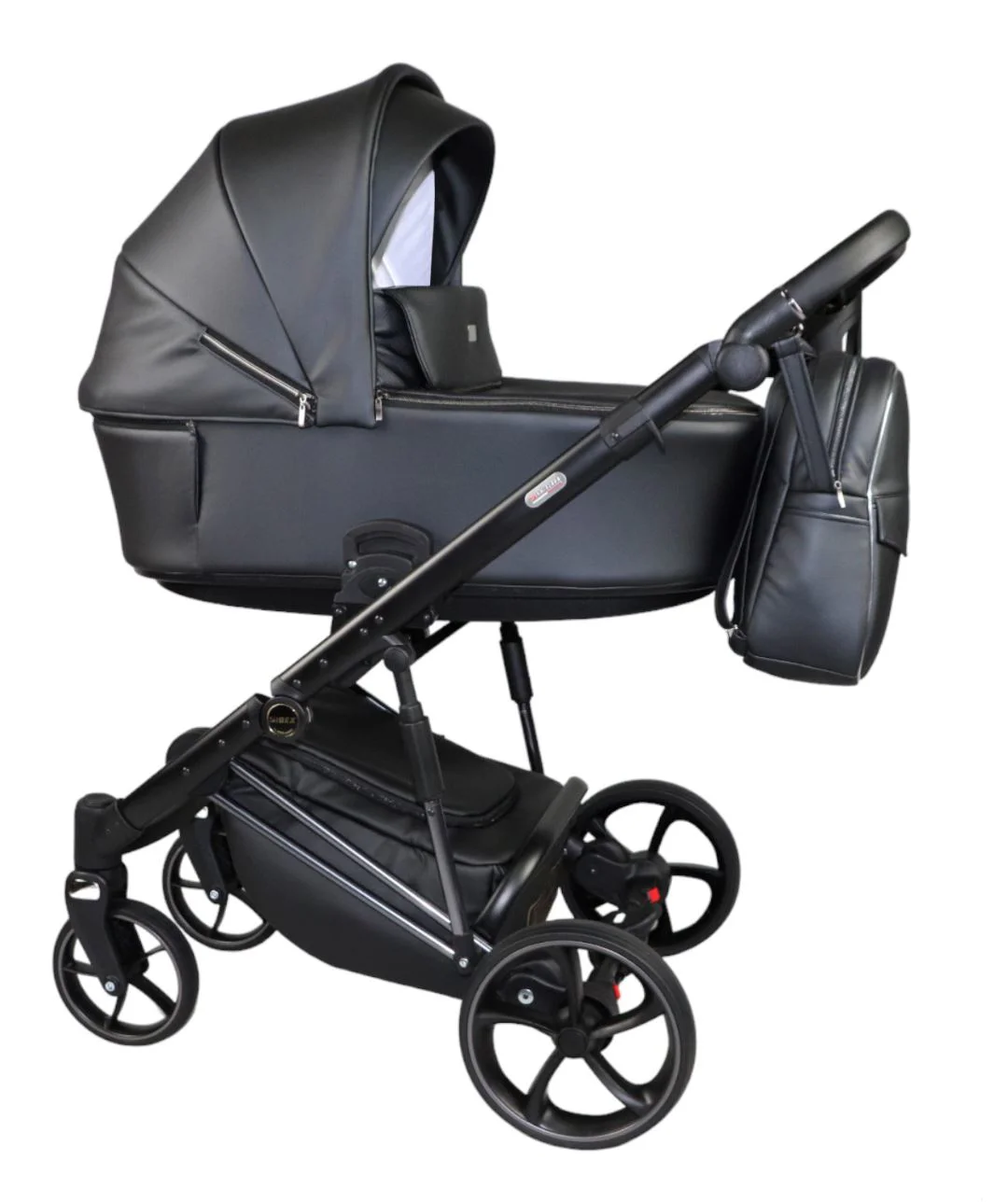 image for Carucior 3 in 1 Eucalyptus Sojan Sibex Extra Piele Negru foto