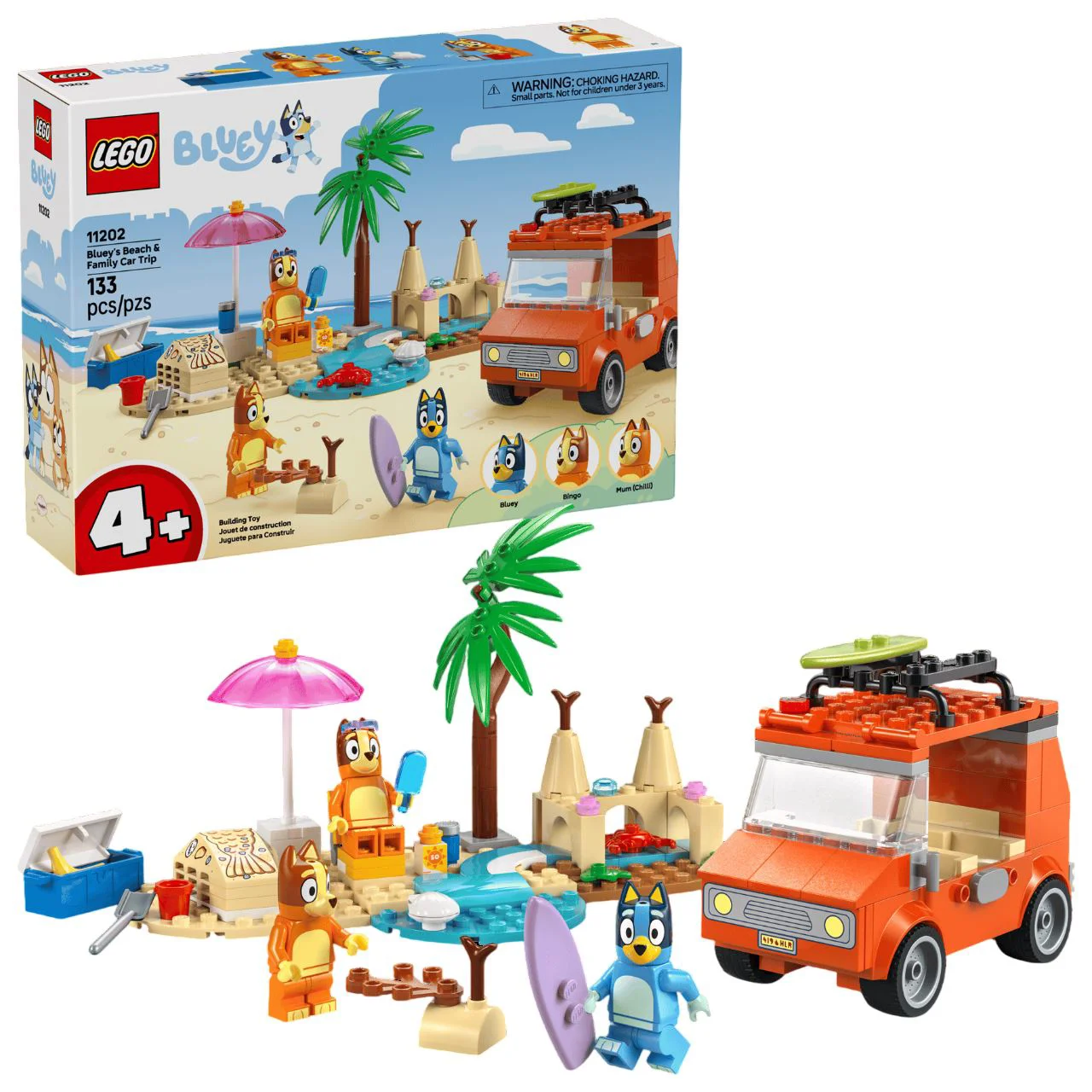 image for LEGO Bluey - Excursia in familie cu masina la plaja lui Bluey foto