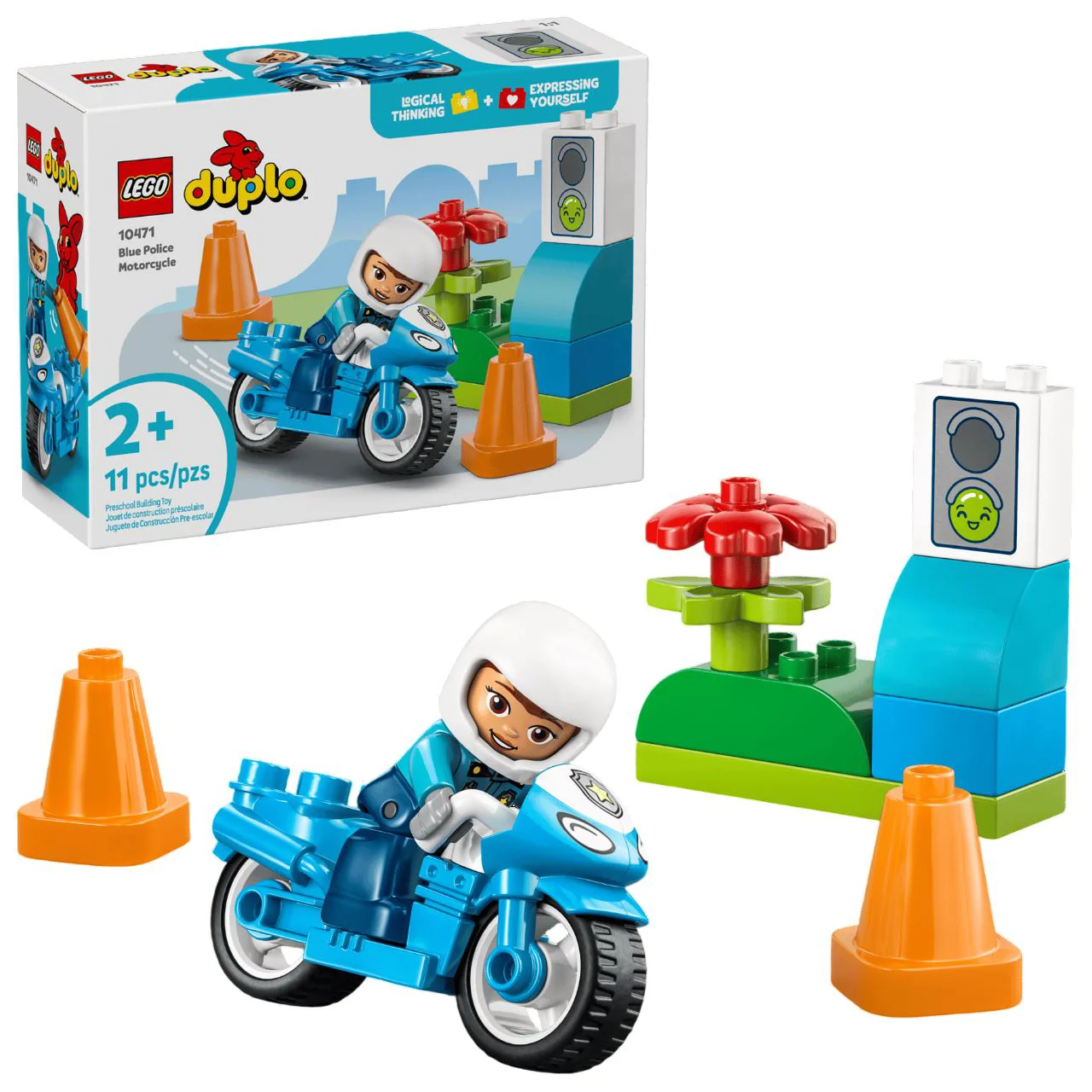 image for LEGO Duplo - Motocicleta de Politie Albastra foto