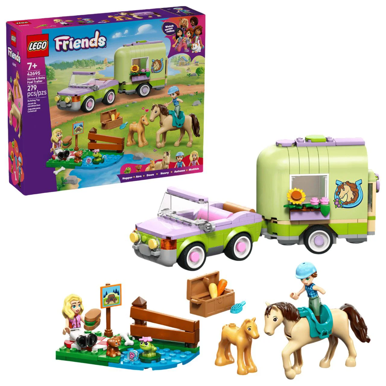 image for LEGO Friends - Прицеп для лошади и жеребёнка foto
