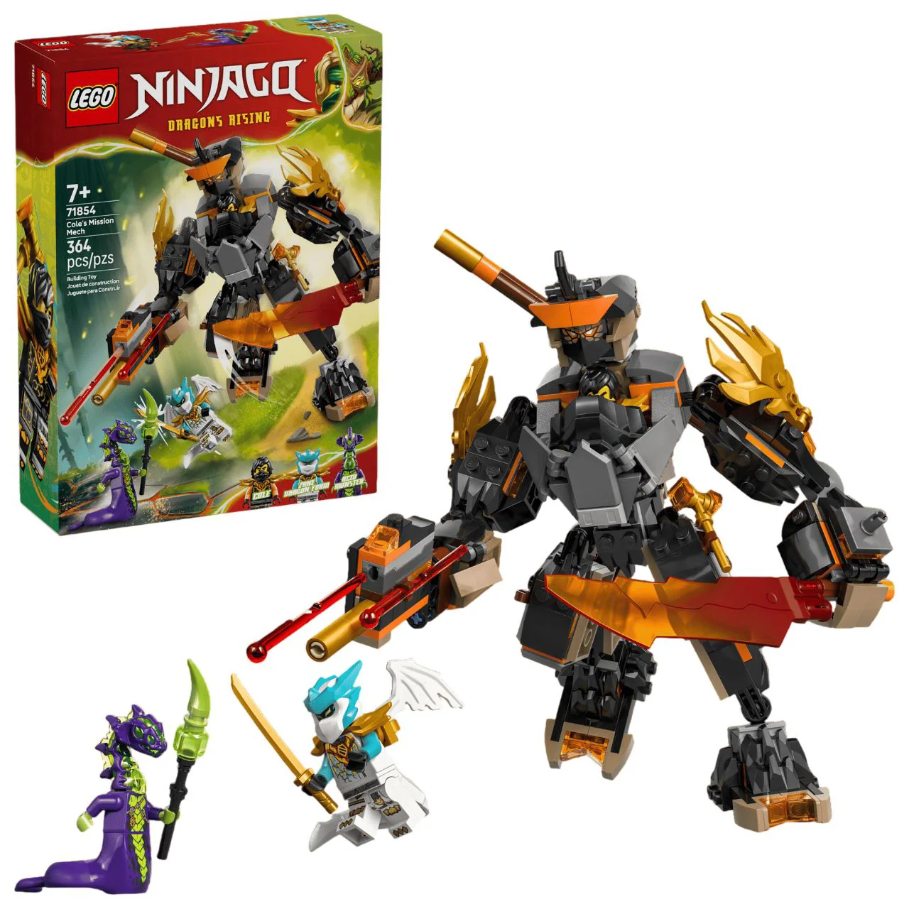image for LEGO Ninjago - Мех миссии Коула и дракон Зейна foto