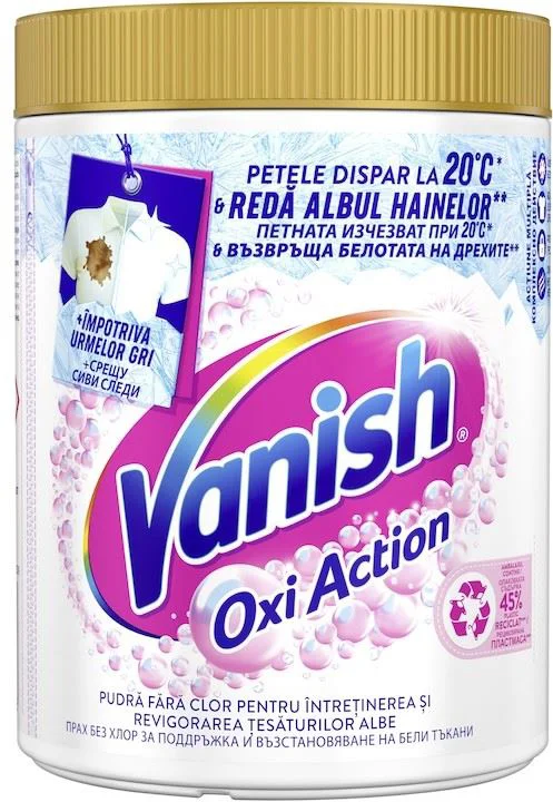 image for Pudra pentru indepartarea petelor Vanish Oxi Action White, 960 g foto