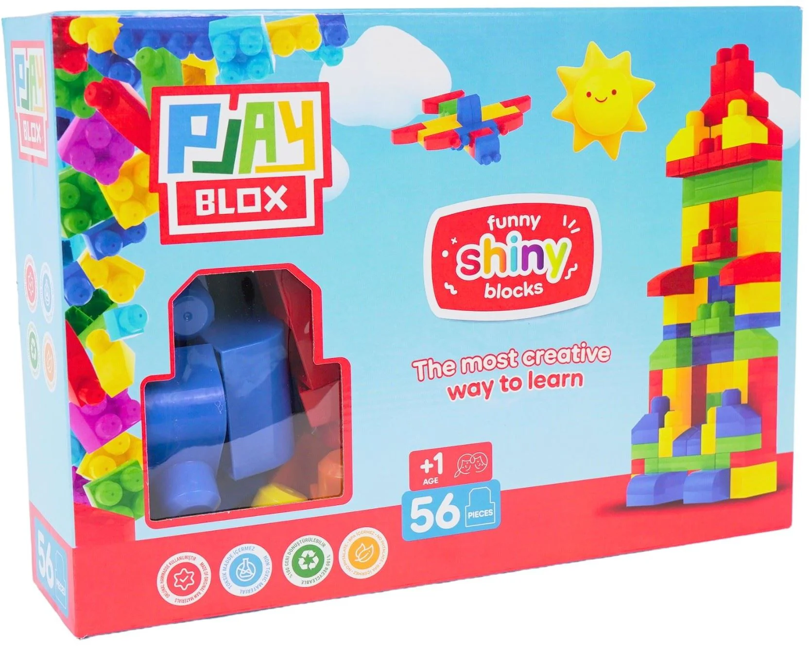 image for Конструктор с цветными блоками Play Blox, 56 шт. foto