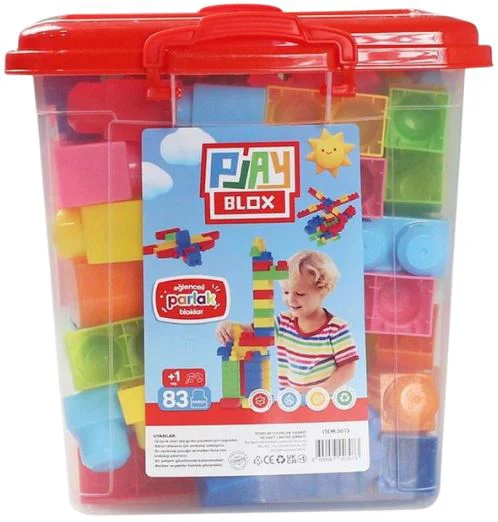 Конструктор с цветными блоками Play Blox в коробке, 83 шт. foto