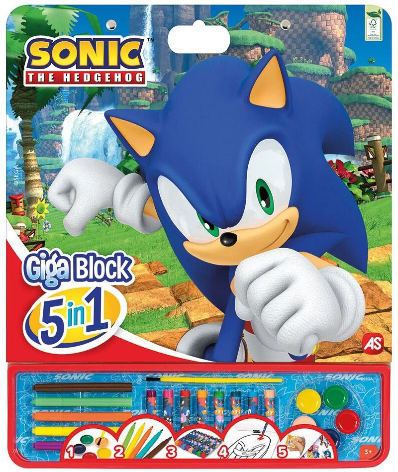 image for Набор для рисования 5 в 1 AS Kids Sonic Giga Block foto