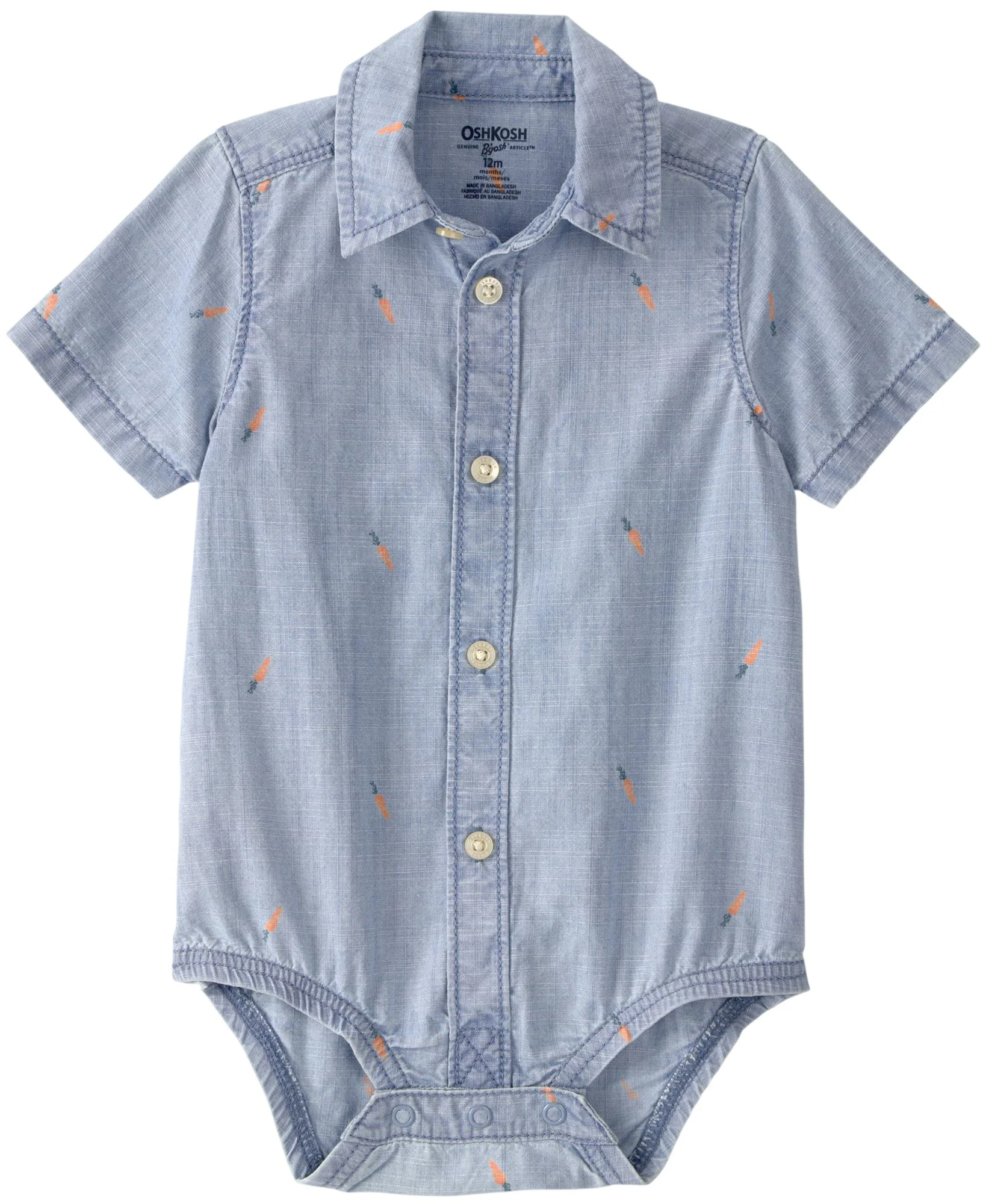 image for OshKosh Body tip camasa cu imprimeu Chambray Carrot foto