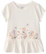 OshKosh Топ с цветочной вышивкой Ivory Floral foto