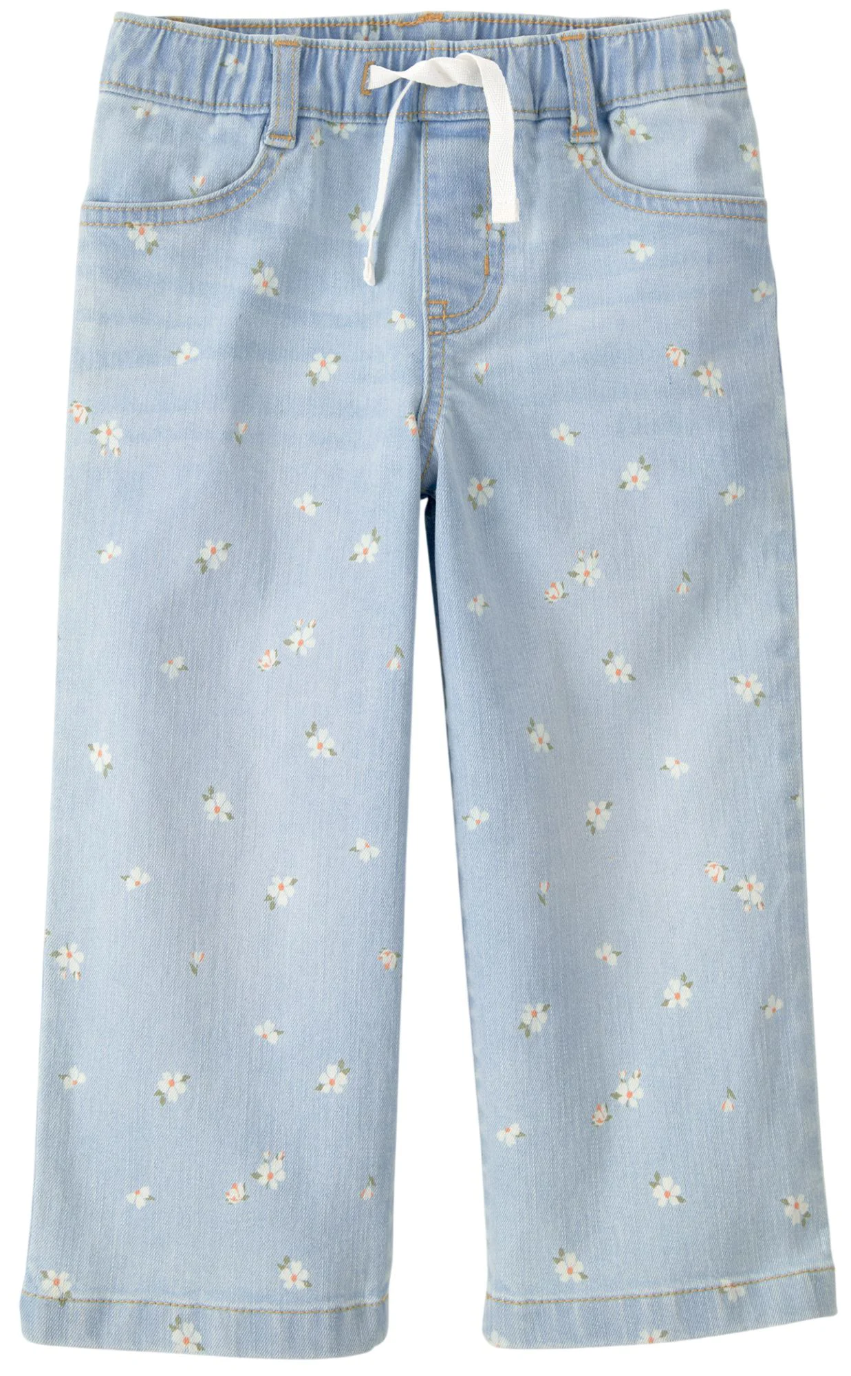 image for OshKosh Pantaloni largi din denim cu imprimeu floral foto