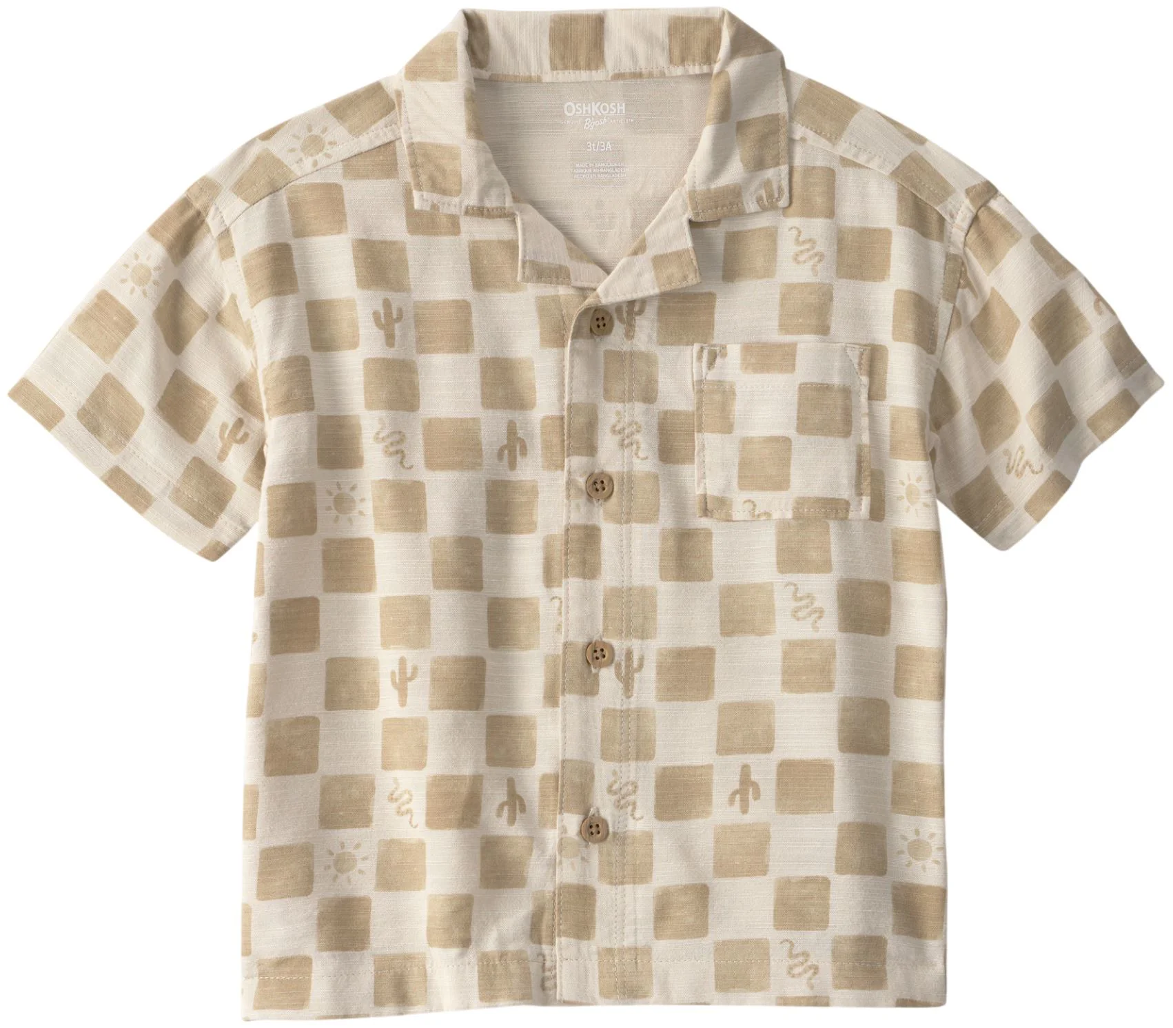 image for OshKosh Рубашка с принтом Beige foto