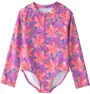 OshKosh Слитный купальник Rashguard Pink Floral foto