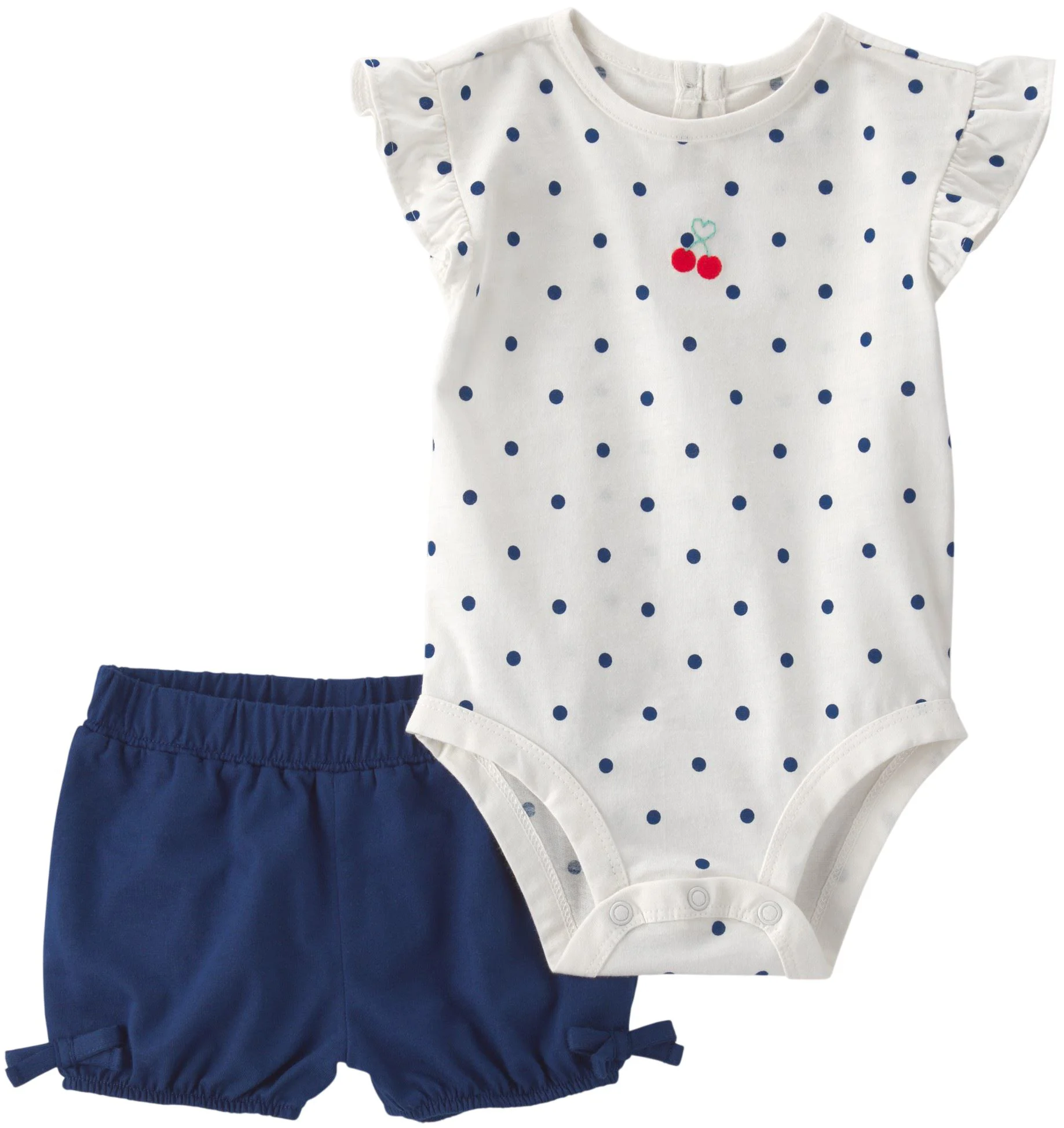 Carter's Set 2 piese Blue Cherry Art - body si pantaloni scurti foto