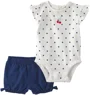 Carter's Set 2 piese Blue Cherry Art - body si pantaloni scurti foto