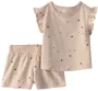 Carter's Комплект 2 в 1 Brown Hearts - футболка и шорты foto