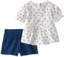 Carter's Set 2 piese White Dots - tricou si pantaloni scurti foto