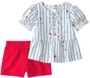 Carter's Set 2 piese Berry Stripe - tricou si pantaloni scurti foto