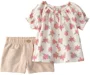 Carter's Set 2 piese Floral Cream - bluzita si pantaloni scurti foto