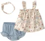 Carter's Комплект 3 в 1 Desert Floral - топ, шорты и повязка foto