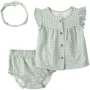 Carter's Комплект 3 в 1 Gingham Flutter - топ, шорты и повязка foto
