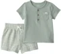Carter's Set 2 piese Green Gingham - tricou si pantaloni scurti foto