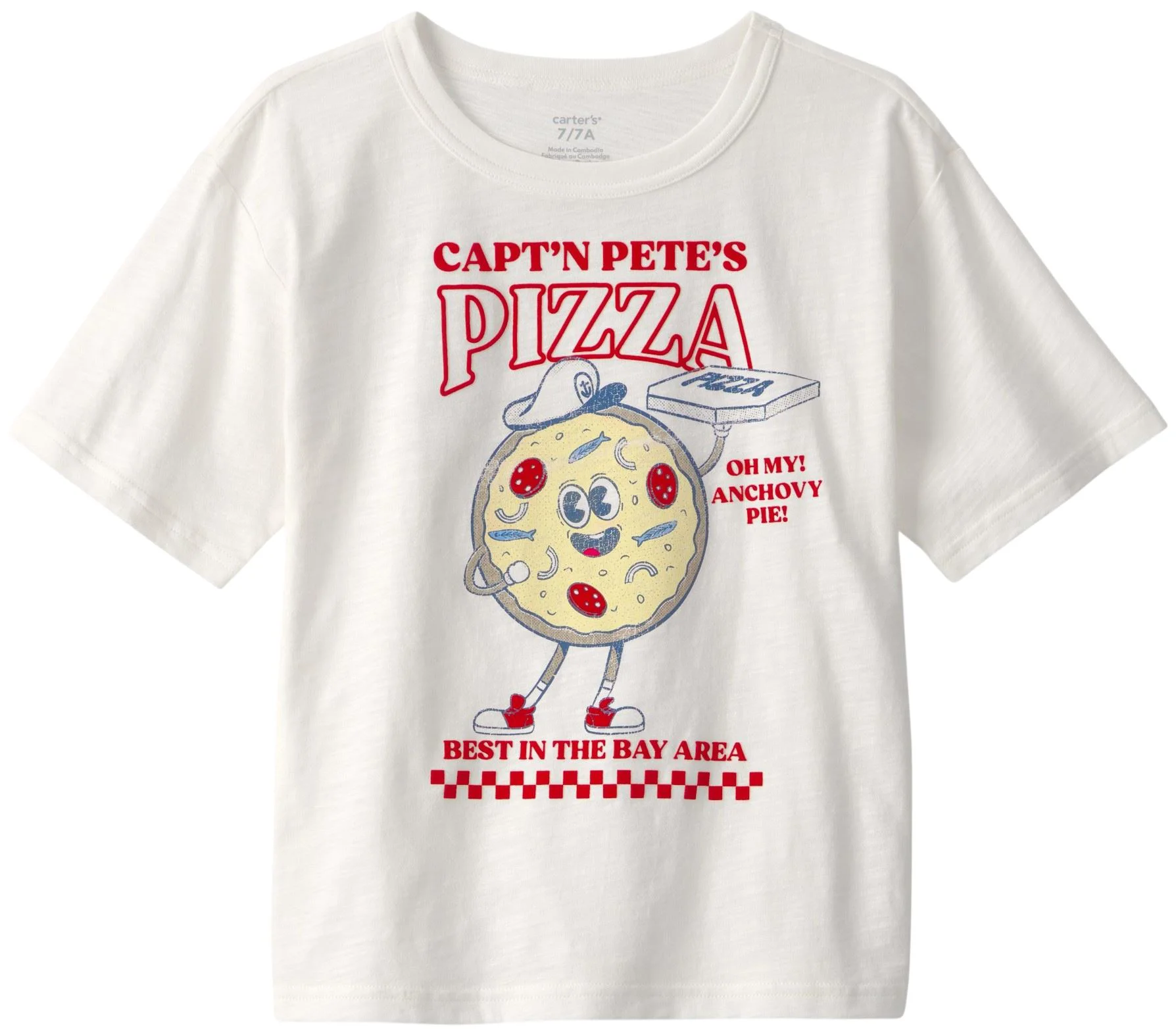 Carter's Tricou Ivory Pizza foto