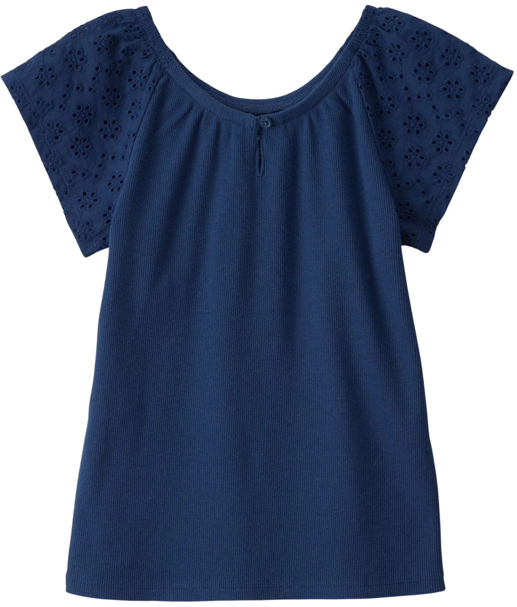 Carter's Top cu broderie Navy Eyelet foto