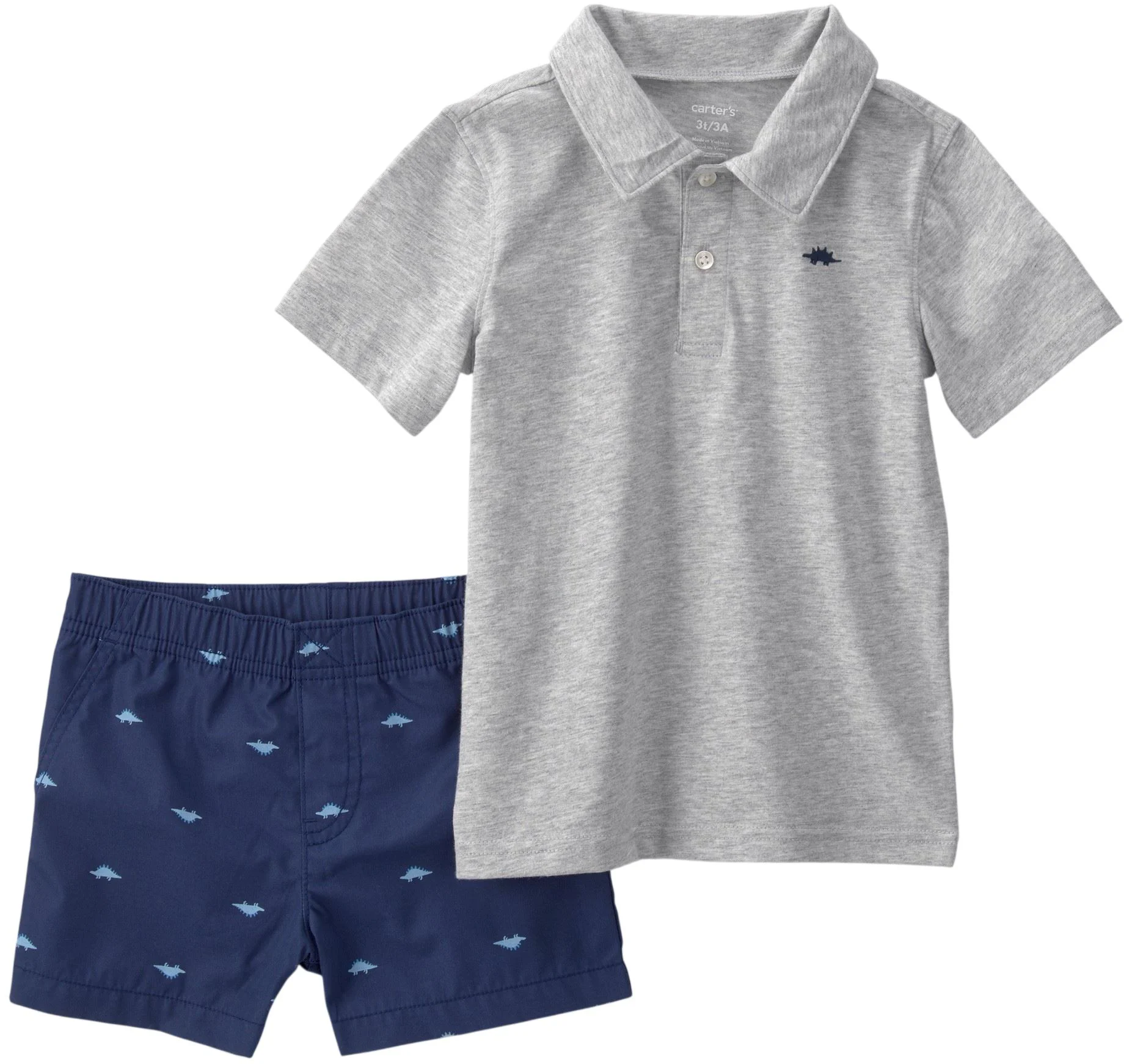 image for Carter's Комплект 2 в 1 Dino Polo - футболка и шорты foto
