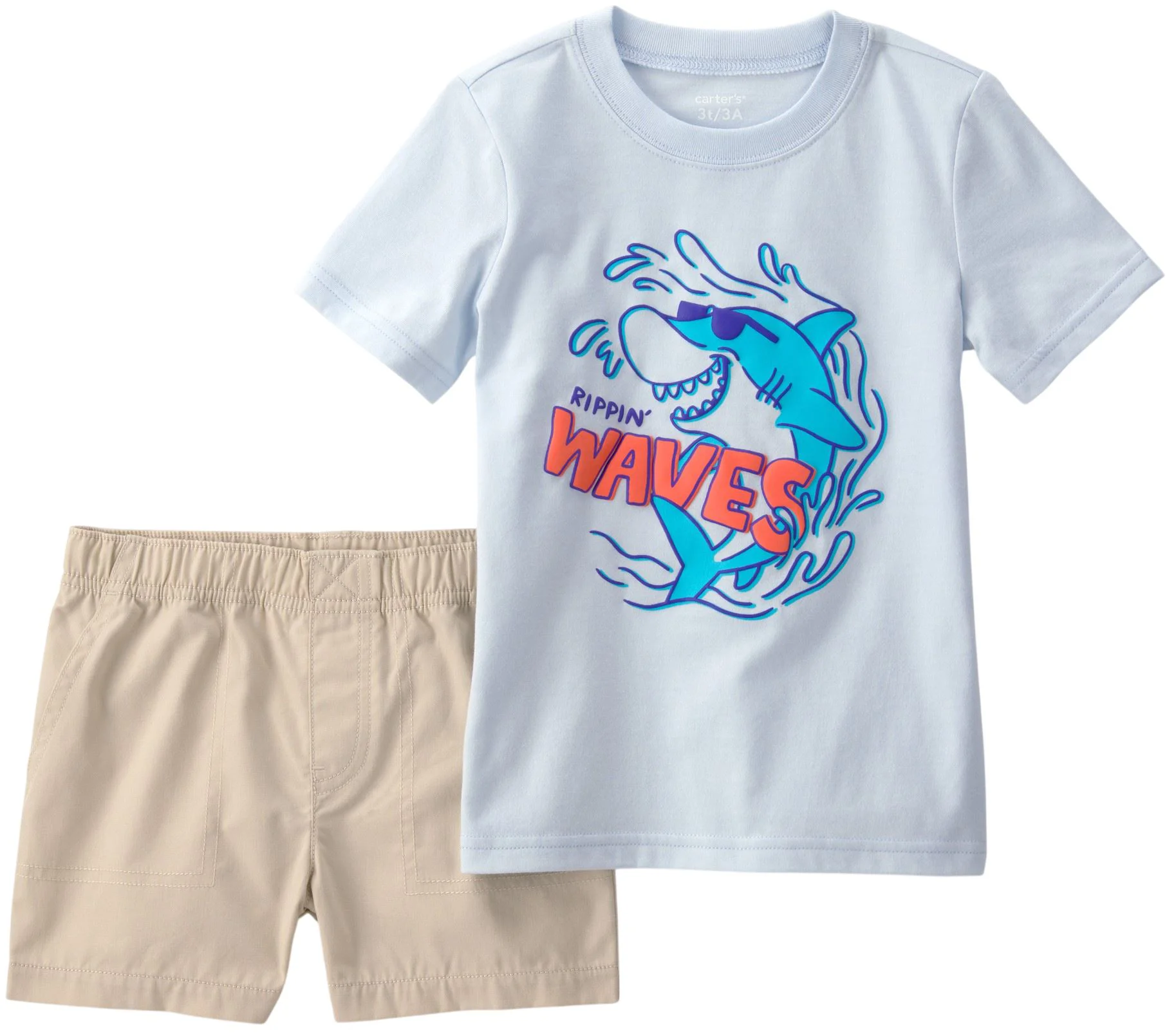 image for Carter's Комплект 2 в 1 Shark - футболка и шорты foto