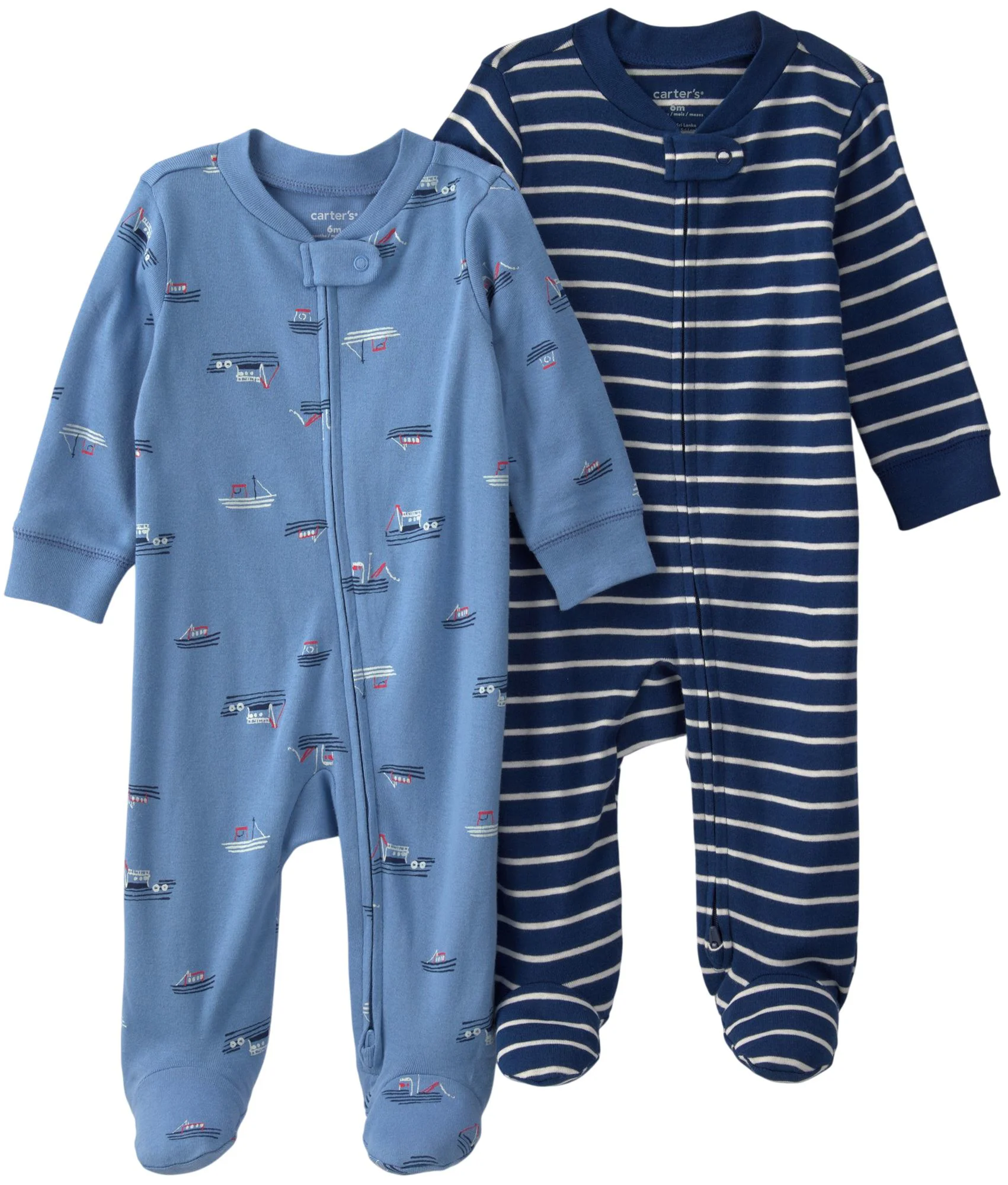 image for Carter's Set 2 pijamale Blue Navy Boat foto