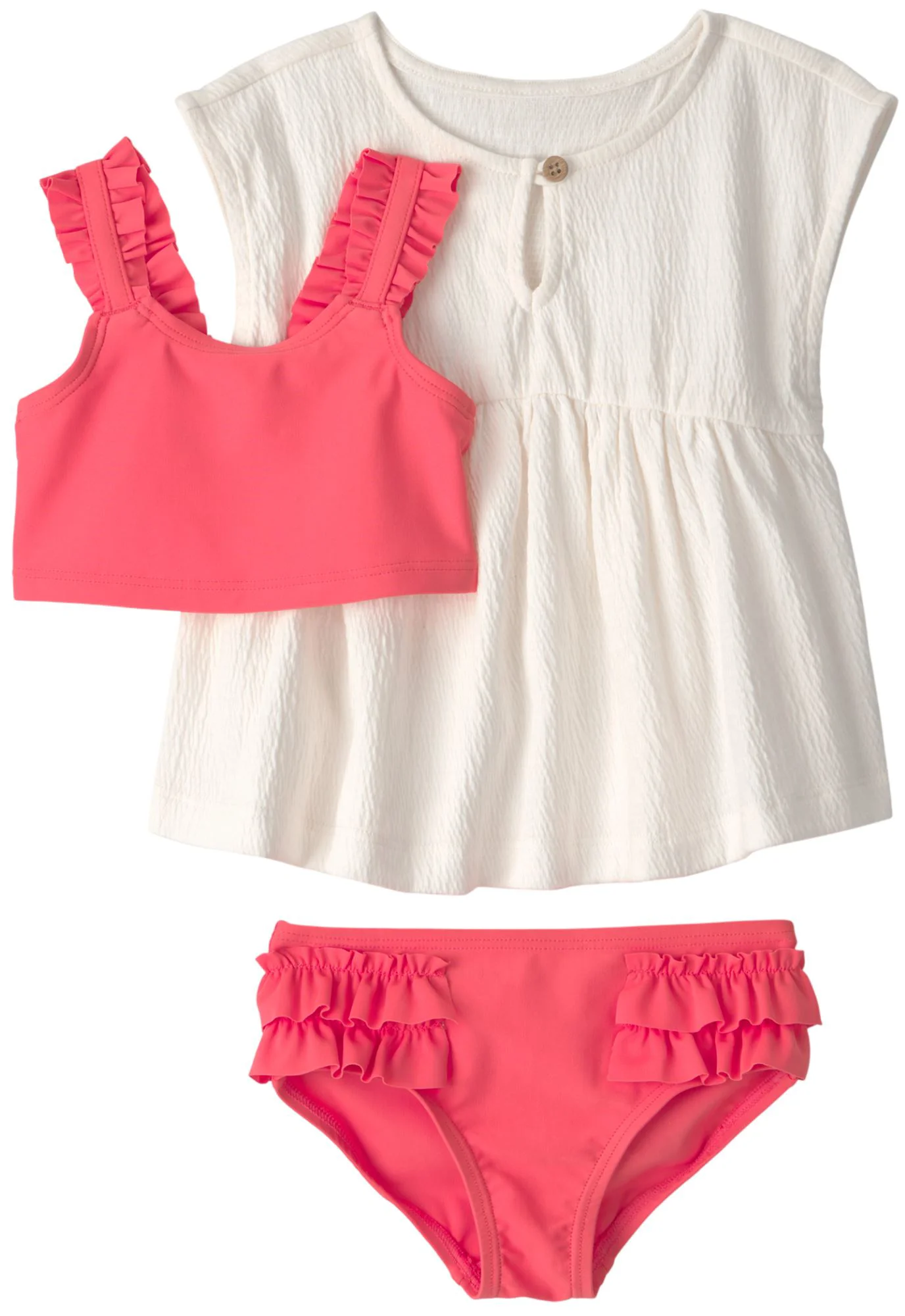 image for Carter's Set 3 piese costum de baie Tankini Coral - costum 2 piese si bluza foto