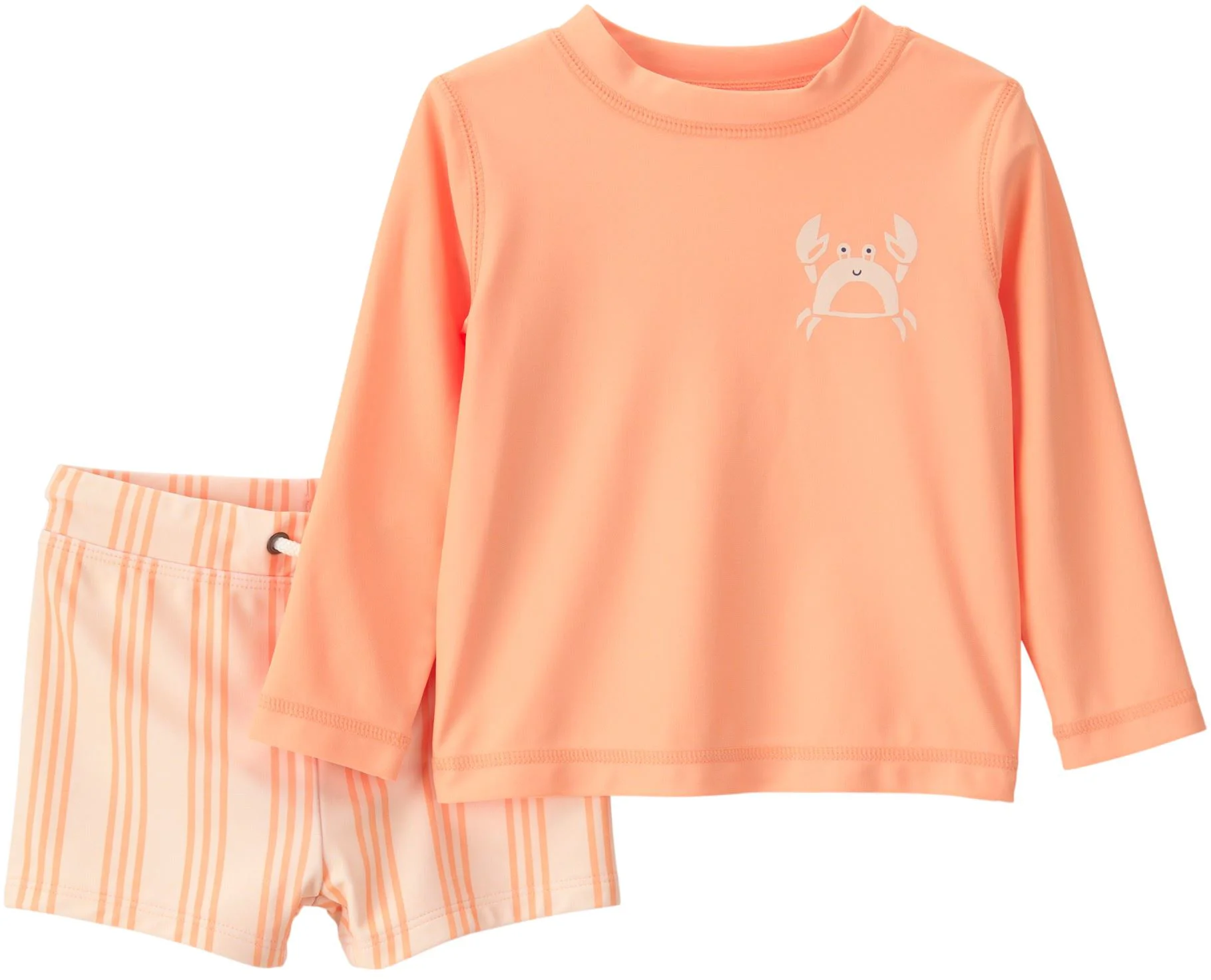 image for Carter's Set 2 piese costum de baie Rashguard Orange - bluza cu maneca lunga si pantaloni scurti foto