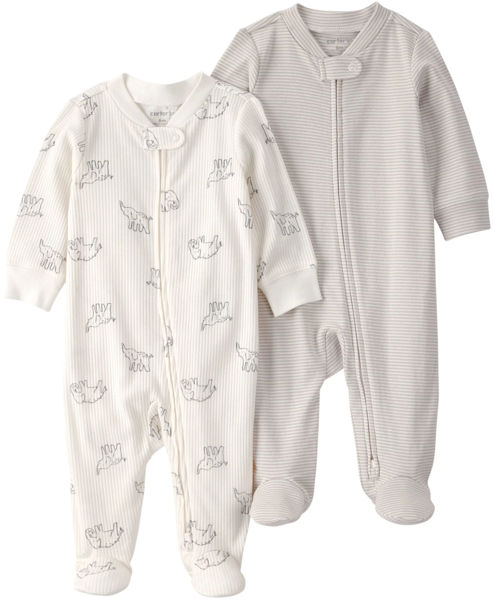 image for Carter's Set 2 pijamale Gray Tan Farm foto