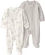 Carter's Set 2 pijamale Gray Tan Farm foto