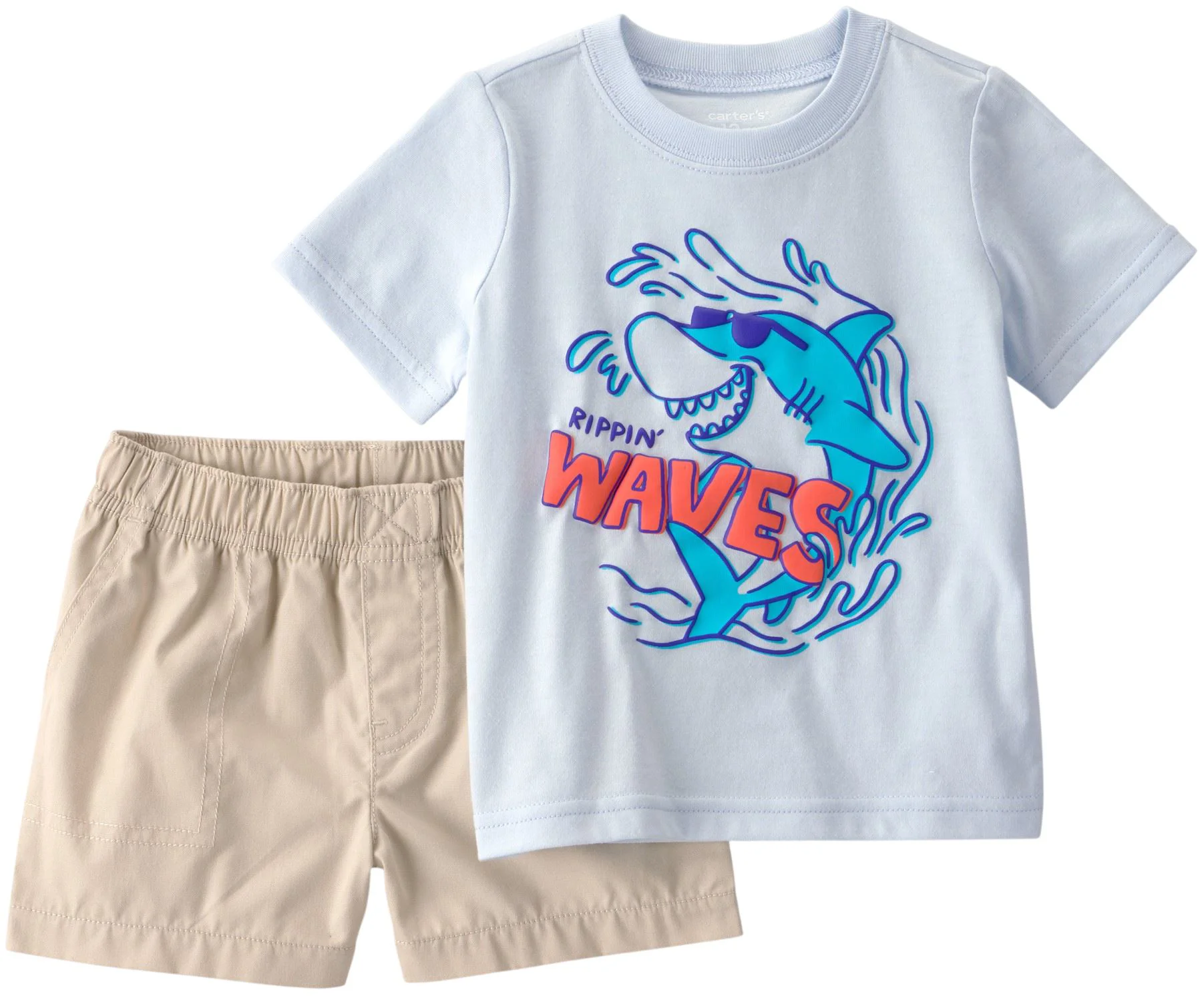Carter's Set 2 piese Shark - tricou si pantaloni scurti foto