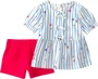 Carter's Комплект 2 в 1 Berry Stripe - футболка и шорты foto