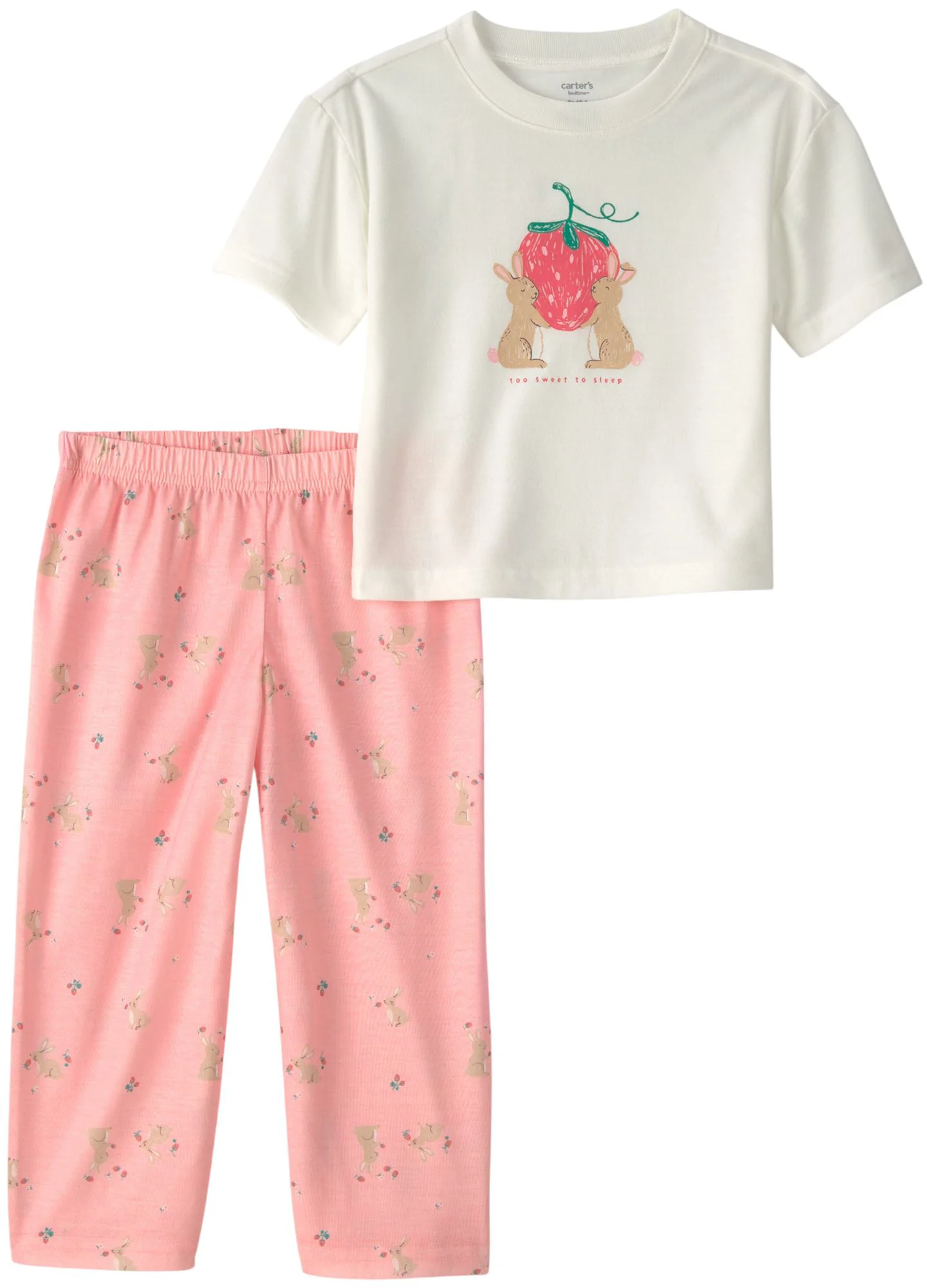 Carter's Pijama Pink Bunny Strawberry foto