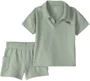 Carter's Комплект 2 в 1 Green Collared - футболка и шорты foto