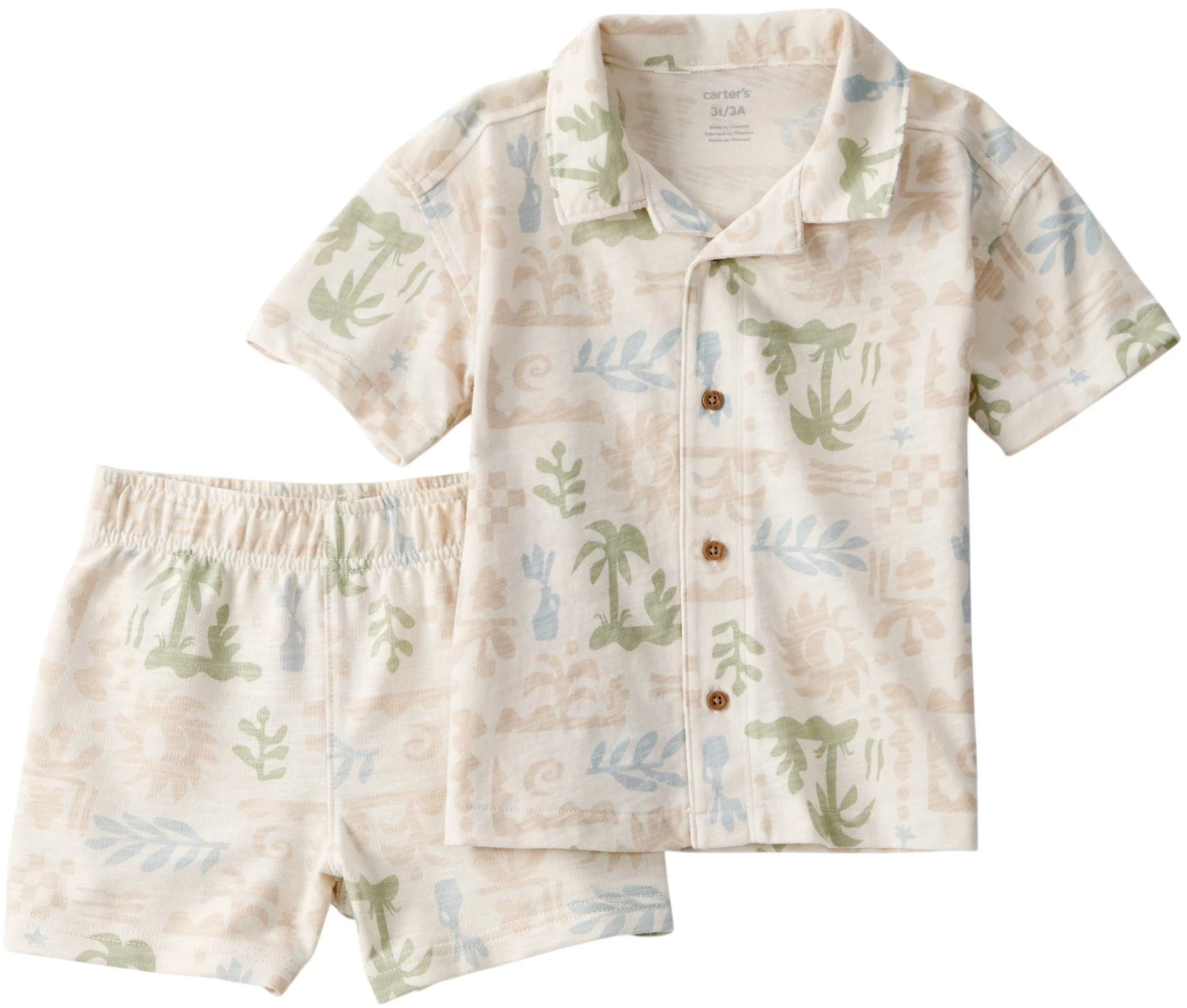 image for Carter's Комплект 2 в 1 Tropical Print - рубашка и шорты foto