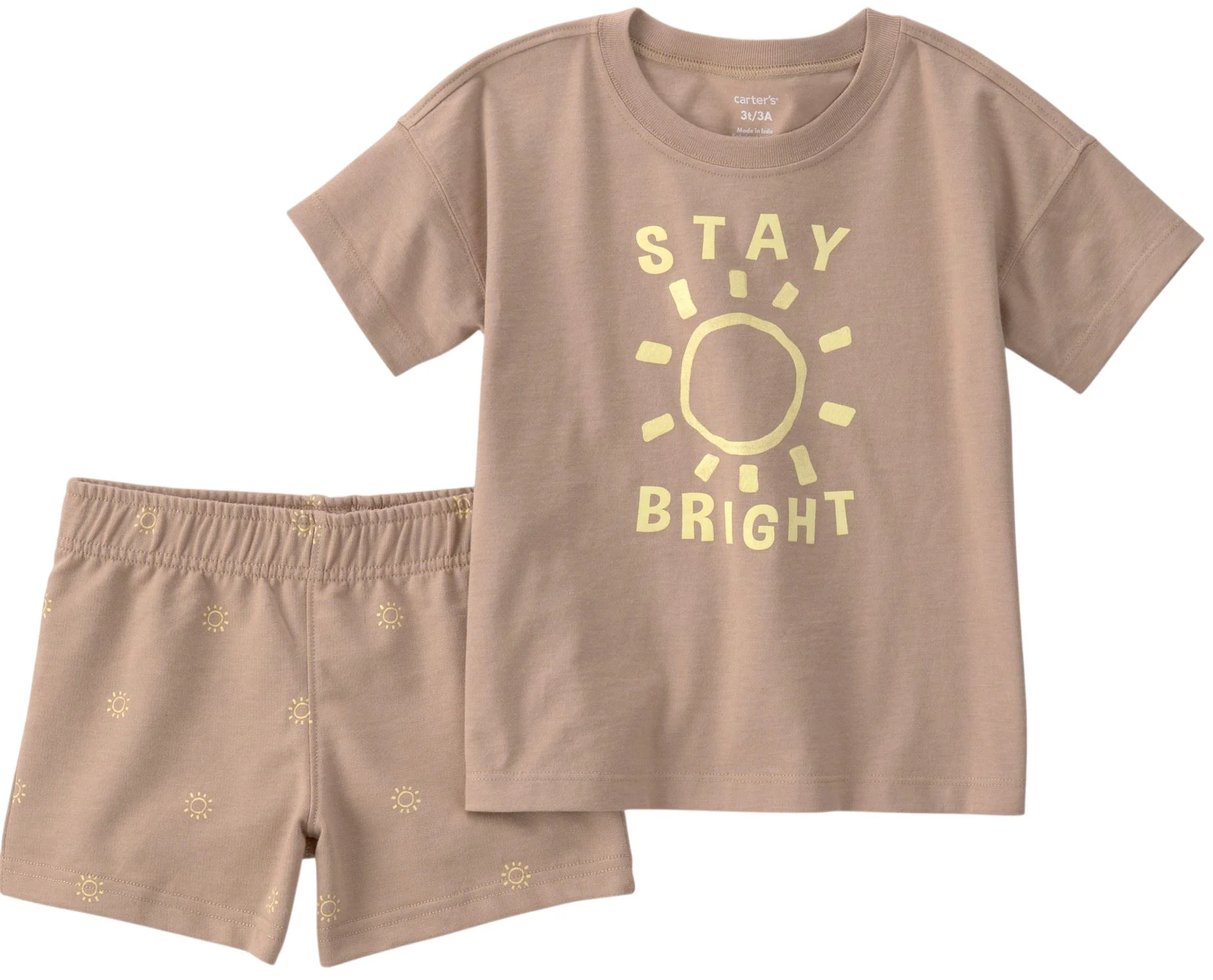image for Carter's Комплект 2 в 1 Brown Sun - футболка и шорты foto