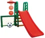 Tobogan multifunctional Paradiso Toys Cu cos de baschet, minge si poarta de fotbal foto